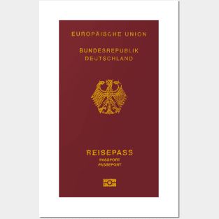 Vintage Style German Passport Design Posters and Art